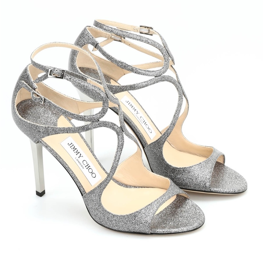 jimmy choo lang glitter heels